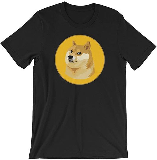 Discover T-shirt Camiseta Manga Curta para Homem e Mulher Dogecoin Presente para Amantes de Moeda Virtual