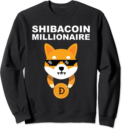 Discover Suéter Sweatshirt Unissexo Shiba Coin The Millionaire