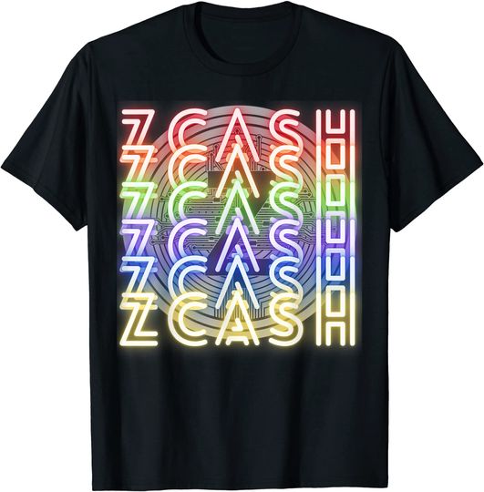 T-Shirt Clássico Unissex Z Cash Bitcoin Cash