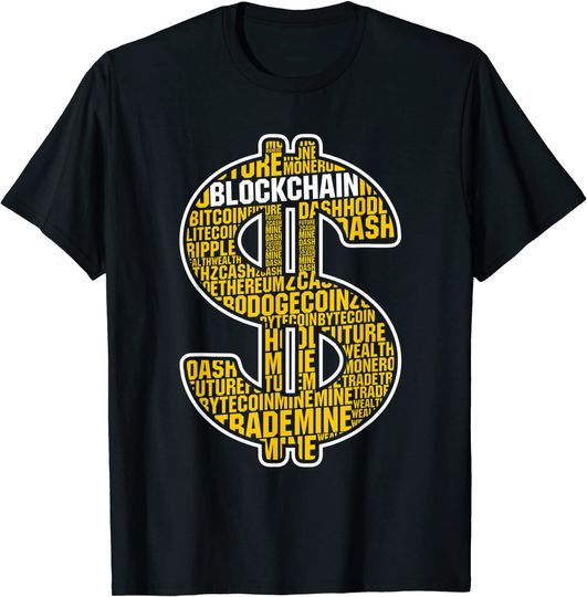 Discover T-shirt para Homem e Mulher Bitcoin Presente para Amantes de Moeda Virtual