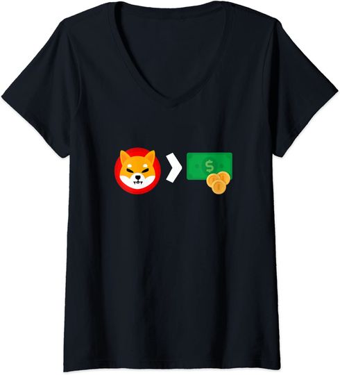 Discover T-shirt Camisete de Mulher com Decote em V Bolsa de Dinheiro Lego