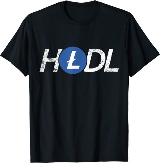 Discover Unissex T-shirt Camiseta HODL LTE Mineração de Criptomoedas Litecoin