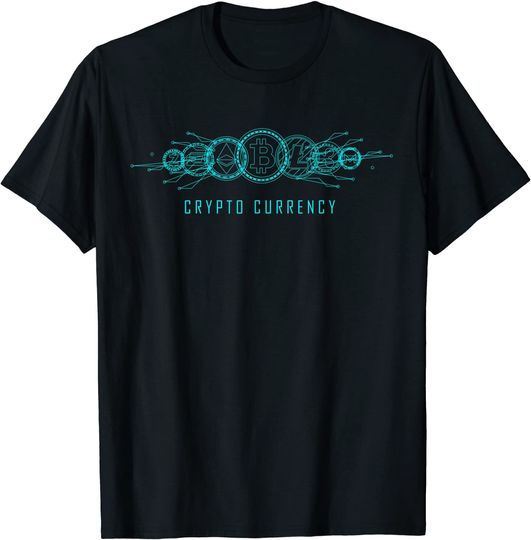 Discover Unissex T-shirt Camiseta para Homem e Mulher Bitcoin Criptomoneda Litecoin