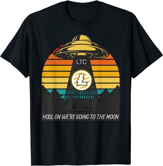 Discover Unissex T-shirt Camiseta para Homem e Mulher  Para la Luna Litecoin Crypto