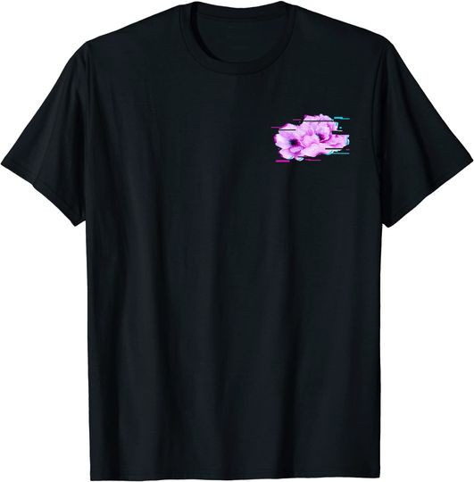 Discover T-shirt para Homem e Mulher Vaporwave Flor