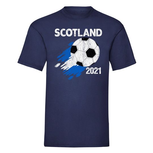 Unissex T-shirt Camiseta para Homem e Mulher EURO 2020 Scotland Ringer Football