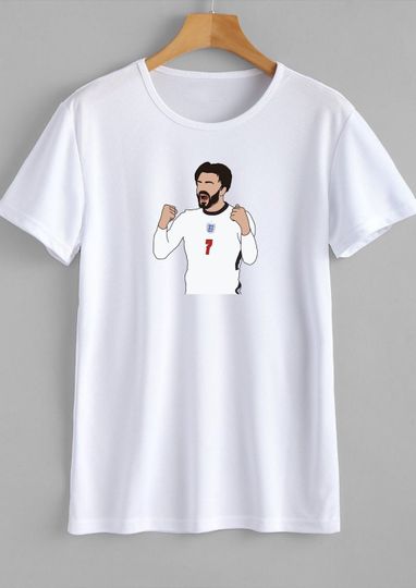 Unissex T-shirt Camiseta para Homem e Mulher Jack Grealish England Euros