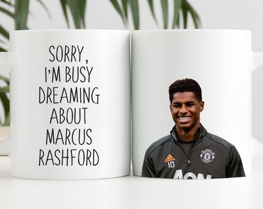 Discover Caneca de Cerâmica Clássica  Dreaming about Marcus Rashford Euro 2020