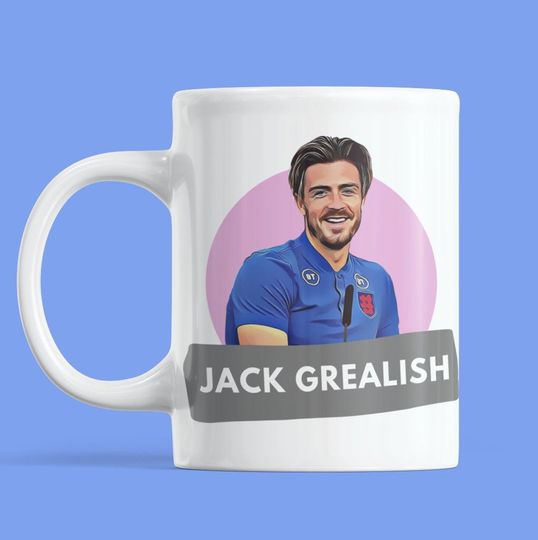 Discover Caneca de Cerâmica Clássica Jack Grealish Fan Euro 2020