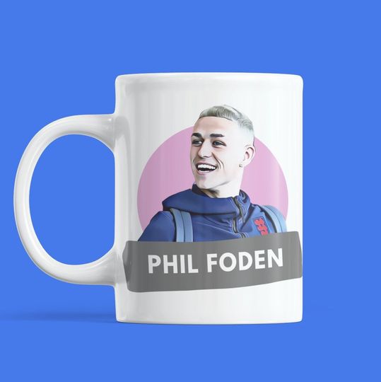 Discover Caneca de Cerâmica Clássica Phil Foden Fan Mug Euro 2020