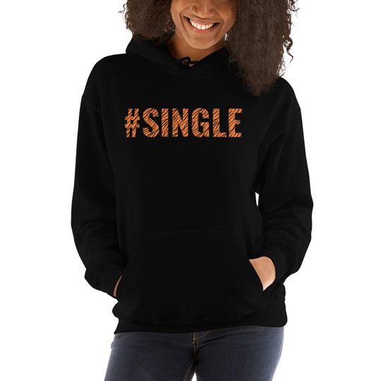 Discover Unisex Hoodie Solteiro Sweater com Capuz #SINGLE