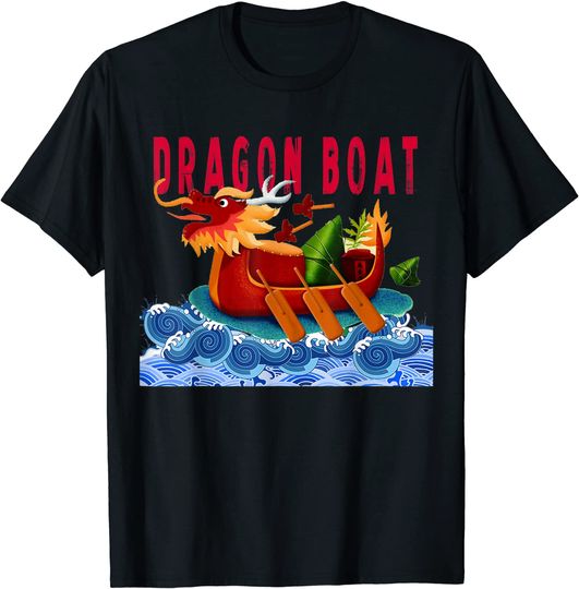 Discover T-shirt Camisete Manga Curta Masculino Feminino Dragon Boat Festival Chinês