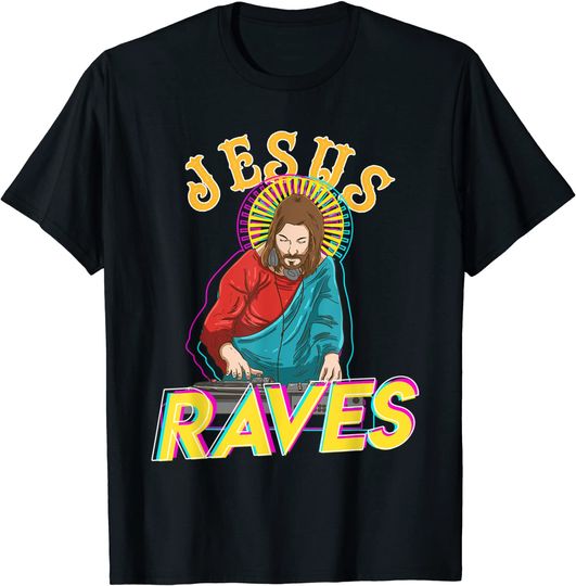 Discover T-shirt Masculino Feminino Jesus Raver Festival