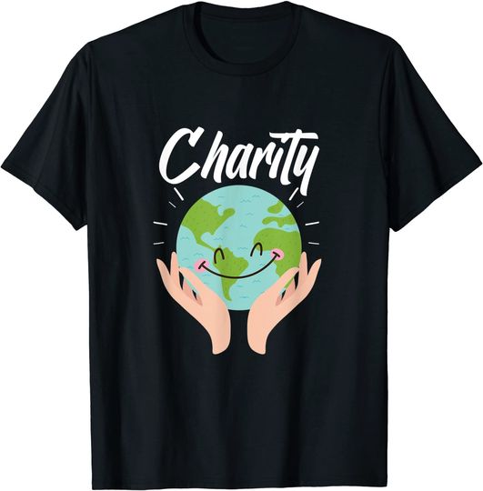 Unissex T-Shirt Camiseta Para Homem E Mulher Caridad Planeta Bondad Voluntario Donación Ayuda Voluntariado