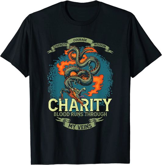 Discover Unissex T-Shirt Voluntariado  Caridad Sangre Bondad Caridad Voluntariado Donación Ayuda