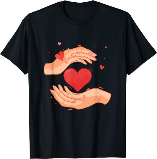 Discover Unissex T-Shirt Voluntariado Corazón Caridad Voluntariado Bondad Donación Héroes Camiseta