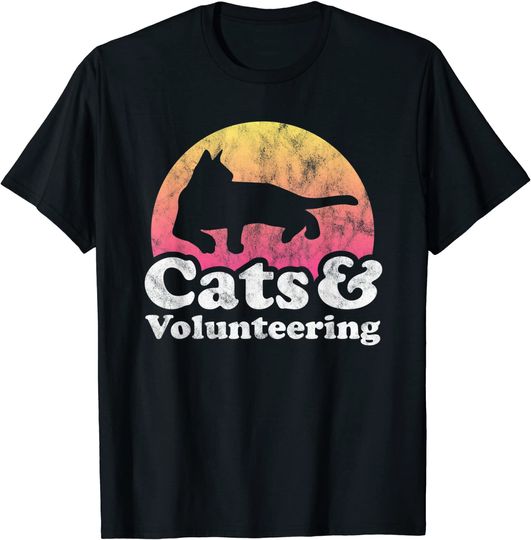 Discover Unissex T-Shirt Voluntariado Gatos e Voluntariado Hombres o Mujeres