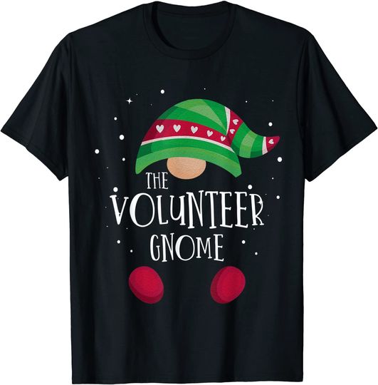 Discover Unissex T-Shirt Voluntariado Combinando O Natal Com O Gnomo Voluntário