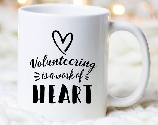 Discover Caneca De Cerâmica Clássica Voluntariado Volunteering Is A Work Of Heart