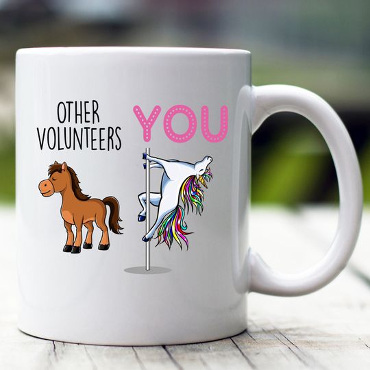 Discover Caneca De Cerâmica Clássica Voluntariado Volunteer Funny Unicorn Mug