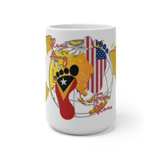 Discover Caneca De Cerâmica Mágica 325ml  Color Changing Mug Timor-Leste  Americano Dupla Cidadania