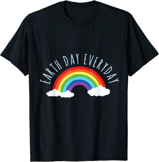 Discover T-shirt Camiseta Manga Curta Unissexo Arco-íris Earth Day Everyday