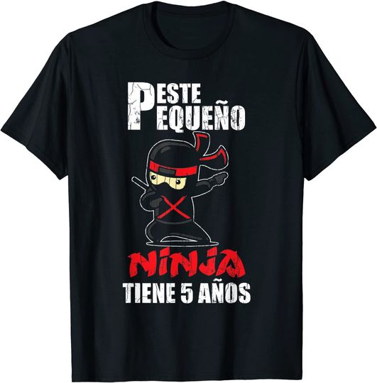Discover Unissex T-Shirt Ninja Boy Ninja Quinto Aniversário