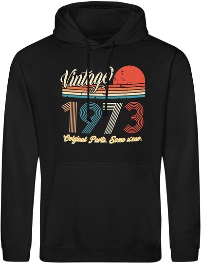 Discover Hoodie Sweater Com Capuz 1973 Presentes Boutique Vintage de 48 Anos
