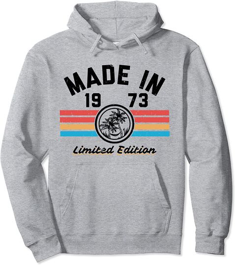 Discover Hoodie Sweater Com Capuz 1973 Presente para 48º Aniversário Vintage Praia