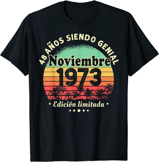 Discover Unissex T-Shirt 1973 Camiseta Para Homem E Mulher  Novembro De 1973