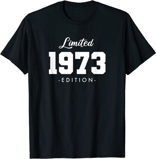 Discover Unissex T-Shirt 1973 Camiseta Para Homem E Mulher Retro 48 Anos
