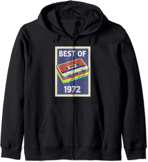 Discover Best Of 1972 Rádio Clássico | Hoodie Sweater com Capuz e Fecho-éclair para Homem e Mulher