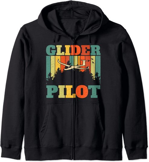Discover Glider Pilot | Hoodie Sweater com Capuz e Fecho-éclair para Homem e Mulher