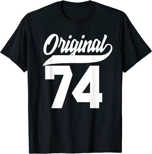 Discover Unissex T-Shirt 1974 Presente de 47 Aniversário Para Meninos, Original Nascido