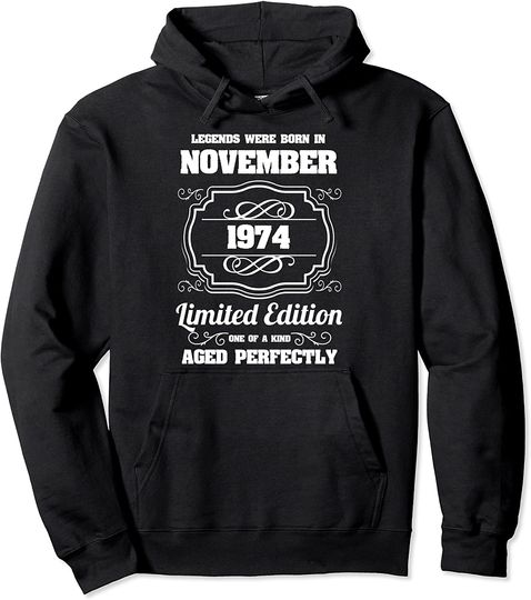 Discover Hoodie Sweater Com Capuz 1974 Las Leyendas Nacieron Em 1974