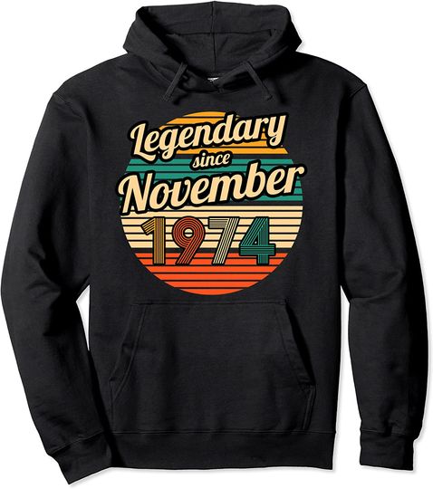 Discover Hoodie Sweater Com Capuz 1974 Legendario Desde Novembro de 1974