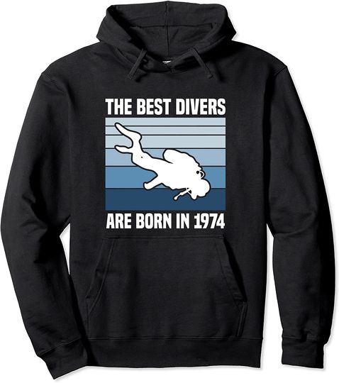 Discover Hoodie Sweater Com Capuz 1974 Mergulhador Nascido Em 1974