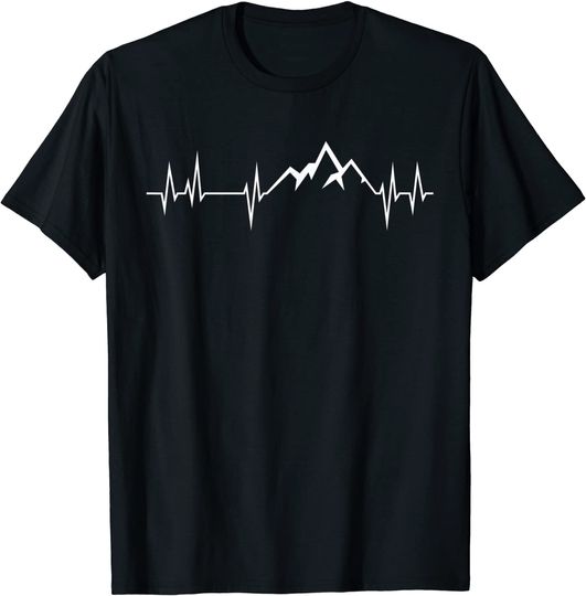 Discover Unissex T-Shirt Dia Internacional Da Montanha Montanhas Batimentos Cardíacos Caminhadas Escalador
