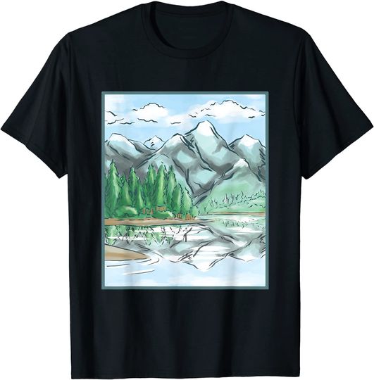 Discover Unissex T-Shirt Dia Internacional Da Montanha Camiseta Para Homem E Mulher Natureza Bosque Lago Montanha Paisagem