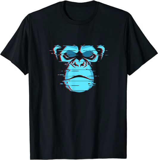 T-shirt Camisete Manga Curta para Homem e Mulher Presentes para Pessoas Que Gostam de Macacos