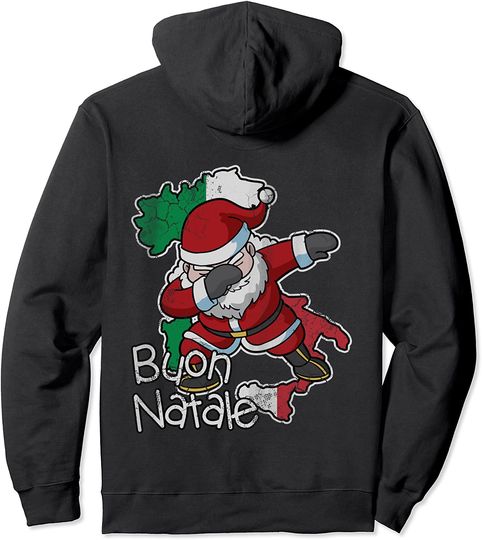 Discover Hoodie Sweater Com Capuz Natal Italiano Buon Natale Dabbing Santa