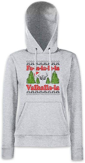 Discover Hoodie Sweater Com Capuz Natal FA-la-la-la-la Valhalla-la