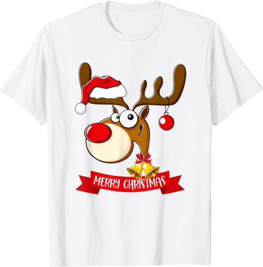 Discover Unissex T-Shirt Feliz Natal Feliz Rena o Fato de Natal