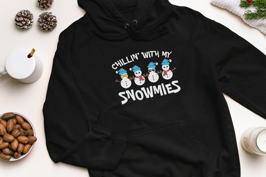 Discover Hoodie Sweater Com Capuz Natal Chillin com Meus Snowmies