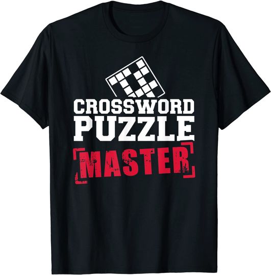 Discover T-shirt Camiseta Manga Curta para Homem e Mulher Mestre das Palavras Cruzadas