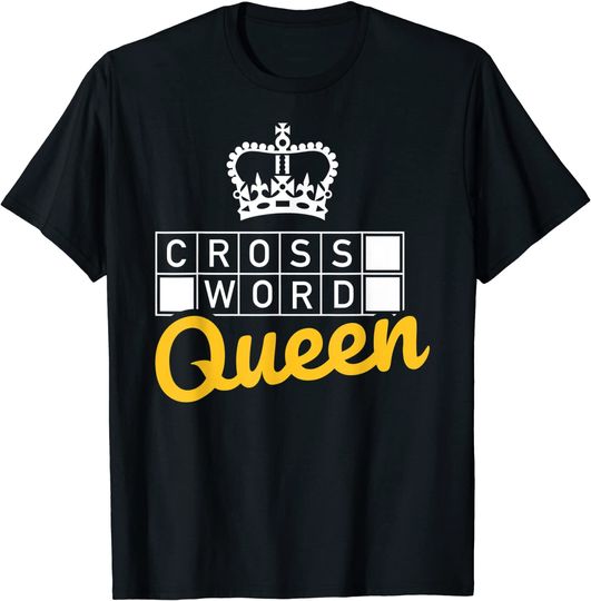 Discover Rainha das Palavras Cruzadas | T-shirt Camisola Manga Curta Masculino Feminino