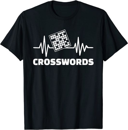 Discover T-shirt Camisola Manga Curta para Homem e Mulher Presente Ideal para Pessoas Que Gostam de Palavras Cruzadas