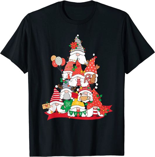 Discover T-shirt de Árvore de Natal com Gnomo | Camiseta para Homem e Mulher