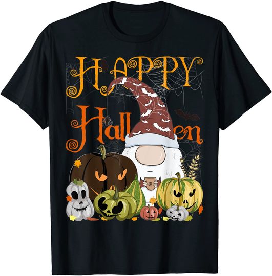 Discover T-shirt Halloween Gnomo com Abobóras