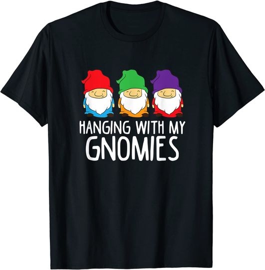 Discover Presente de Gnomos de Jardinagem Pendurado com Meus Gnomos T-shirt